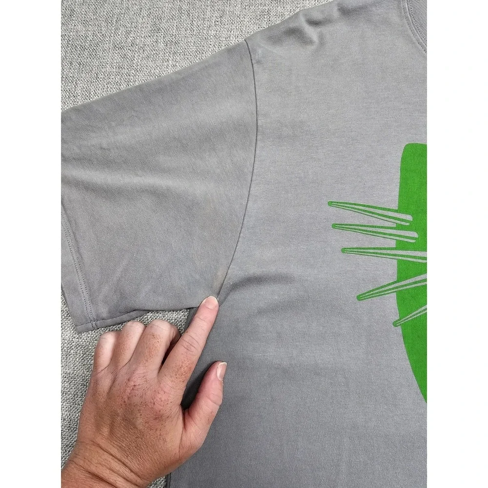 Gucci Shirt‎ Mens XL Gray Green Mask Manifesto Back Slogan Made In Italy
